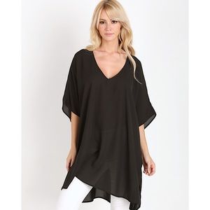 SMYM • Mae Mu tunic, Black Crisp - small